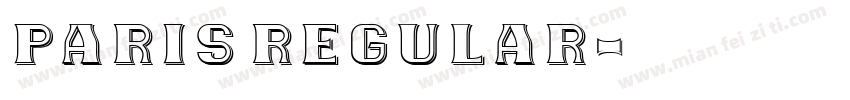 Paris Regular字体转换
